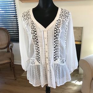 Elegant peasant blouse from Anthropologie